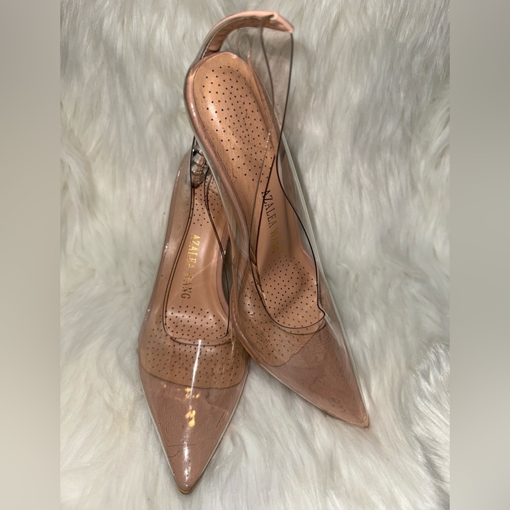 Azalea Wang Tan Pointed Toe Heels With Classic Pu… - image 8